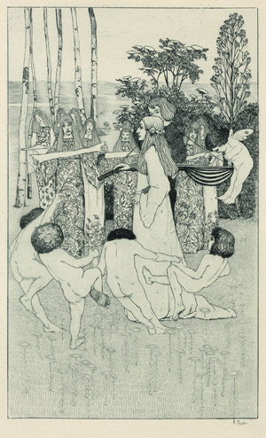 Lot 3804, Auction  101, Vom Weyerberg., Folge I. 10 Orig.-Radierungen Worpsweder Künstler