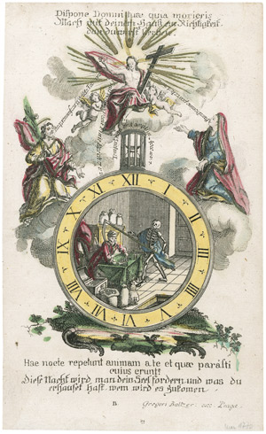 Lot 5315, Auction  101, Baltzer, Gregori, Stundenuhr mit Memento Mori
