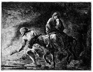 Lot 5345, Auction  101, Dietrich, Christian Wilhelm Ernst, Die Flucht der hl. Familie