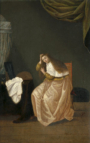 Lot 6034, Auction  101, Niederländisch, Dame bei der Toilette
