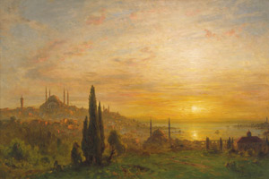 Lot 6206, Auction  101, Koerner, Ernst Karl Eugen, Sonnenuntergang über Istanbul am Goldenen Horn