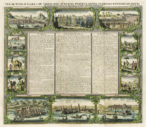 Lot 323, Auction  102, Chatelain, Henry Abraham, Vue de Tunis d'Alger & de Gigeri 