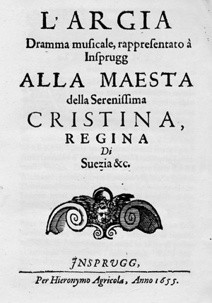 Lot 675, Auction  102, Apolloni, Giovan Filippo, L' Argia, dramma musicale,