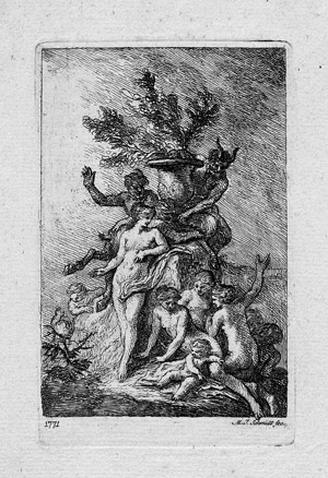 Lot 5458, Auction  102, Schmidt, Martin Johann, Bacchanal mit Grazien und Faunen