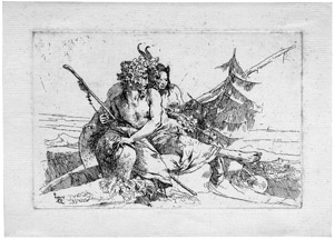 Lot 5466, Auction  102, Tiepolo, Giovanni Battista, Bacchant, Satyr und Faunin.