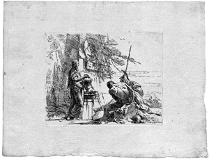 Lot 5470, Auction  102, Tiepolo, Giovanni Battista, Donna che posa le mani su un vaso, soldato e schiavo