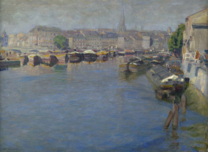 Lot 6231, Auction  102, Heinrich, Otto, Blick auf  Alt-Kölln in Berlin mit Inselbrücke und der Petrikirche im Hintergrund