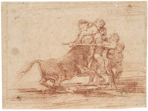 Lot 6521, Auction  102, Spanisch, 19. Jh. Stierkampfszene