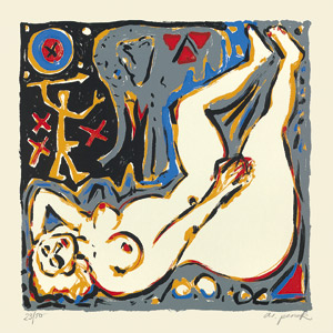 Lot 7355, Auction  102, Penck, A. R., Liegende und Elefant