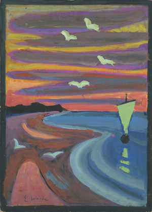 Lot 7467, Auction  102, Waske, Erich, Meeresküste im Abendlicht