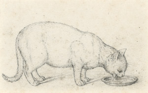 Lot 6309, Auction  103, Mind, Gottfried, Katze aus einer Milchschale trinkend