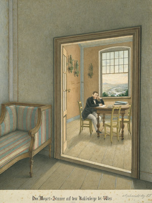Lot 6450, Auction  103, Österreichisch, 19. Jh. Das Mozart-Zimmer auf dem Kahlenberge bei Wien