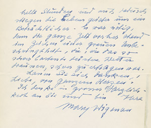 Lot 706, Auction  104, Wigman, Mary, 16 Briefe und Karten