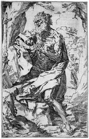 Lot 5690, Auction  104, Italienisch, 17. Jh. . Der hl. Hieronymus in der Einöde