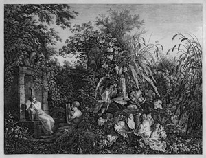 Lot 5699, Auction  104, Kolbe, Carl Wilhelm, Schilfreiche Gegend an einem Brunnen