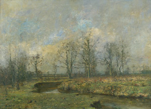 Lot 6202, Auction  104, Höckner, Rudolf, Bach bei Wedel im Vorfrühling