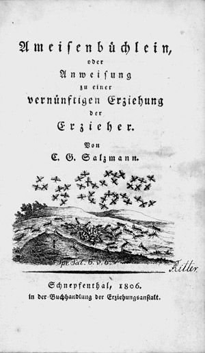 Lot 1994, Auction  105, Salzmann, Christian Gotthilf, Ameisenbüchlein, EA 1806