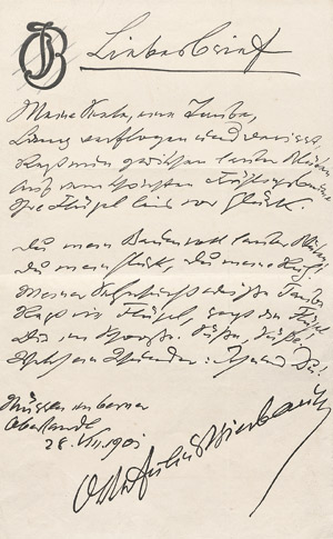 Lot 2203, Auction  105, Bierbaum, Otto Julius, Gedichtmanuskript 1901