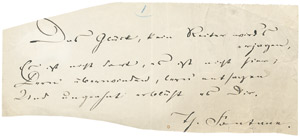 Lot 2220, Auction  105, Fontane, Theodor, Signiertes Gedichtmanuskript "Das Glück ..."