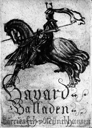 Lot 3313, Auction  105, Münchhausen, Börries von und Kolb, Alois - Illustr., Bayard. Ein Balladenkranz