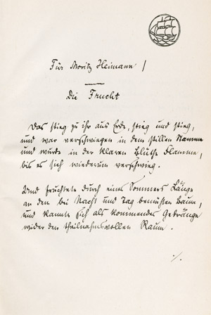Lot 3491, Auction  105, Rilke, Rainer Maria, Duineser Elegien. Widmungsexemplar