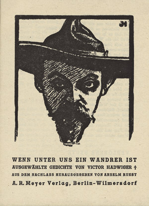 Lot 3721, Auction  105, Hadwiger, Victor, Wenn unter uns ein Wanderer ist