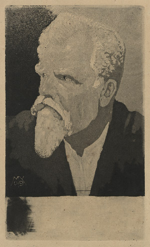 Lot 5464, Auction  105, Klinger, Max, Selbstbildnis mit Zigarre