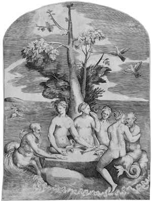 Lot 5571, Auction  105, Bonasone, Giulio, Nymphen und Meergötter