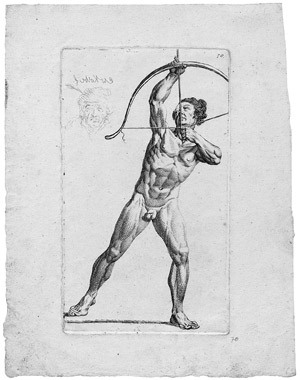 Lot 5685, Auction  105, Kolbe, Carl Wilhelm, Nackter Mann, der mit einem Bogen nach oben schießt