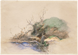 Lot 6462, Auction  105, Oehme, Ernst Ferdinand, Kleines Wiesenstück mit Weiher