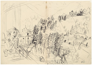 Lot 8118, Auction  105, Hubbuch, Karl, Kaffeetrinken auf dem Balkon