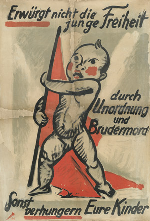 Lot 645, Auction  106, Pechstein, Max, "Erwürgt nicht die junge Freiheit durch Unordnung und Brudermord"