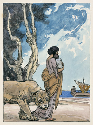 Lot 1920, Auction  106, Liebermann, Ernst, Original-Entwürfe für das Kinderbuch von Gustav Schab "Fortunat und seine Söhne"