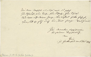 Lot 2054, Auction  106, Gleim, Johann Wilhelm Ludwig, Albumblatt 1786
