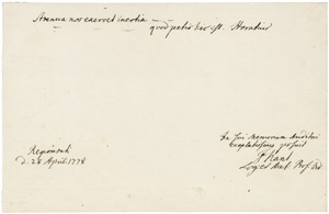 Lot 2200, Auction  106, Kant, Immanuel, Albumblatt 1778
