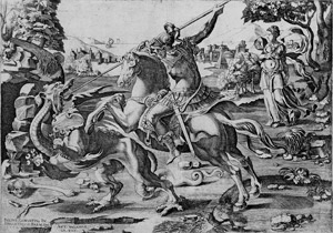 Lot 5315, Auction  106, Vico, Enea, Der hl. Georg, den Drachen tötend