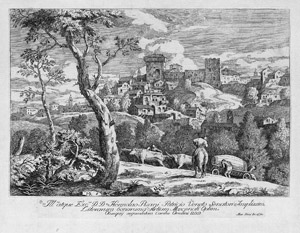 Lot 5437, Auction  106, Ricci, Marco, Dorf auf einem Hügel