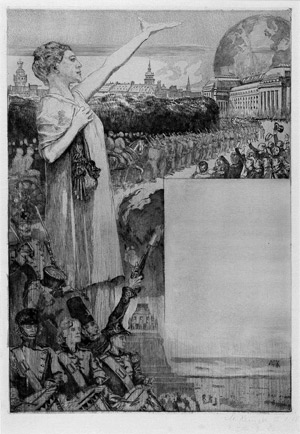 Lot 5543, Auction  106, Klinger, Max, Ehrenbürgerbrief für Oberbürgermeister Dr. Rudolf Dittrich.