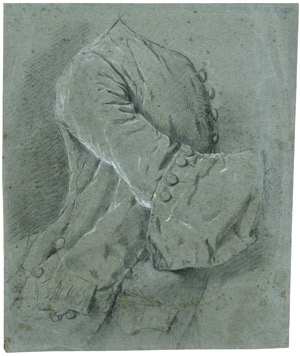 Lot 6557, Auction  106, Tocqué, Louis, Gewandstudie einer geknöpften Jacke mit breitem Ärmelaufschlag