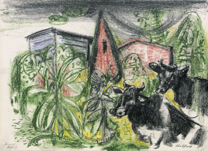 Lot 7312, Auction  106, Kuhfuss, Paul, Rinder vor der Kirche