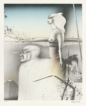 Lot 7556, Auction  106, Wunderlich, Paul, Paar mit Hund