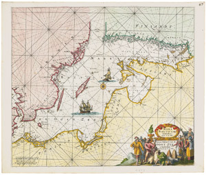 Lot 145, Auction  107, Wit, Frederik de, Mare Balticum. Nieuwe pascaert van de Oost Zee Kupferstichkarte