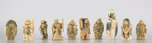Lot 434, Auction  107, Netsuke, 10 beinerne Figürchen