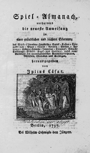 Lot 561, Auction  107, Caesar, Julius (Ps.), Spiel-Almanach