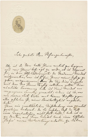 Lot 2201, Auction  107, Bülow, Hans von, Brief 1858 an Leopold Ganz