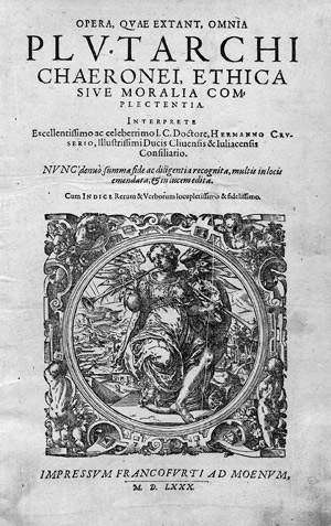 Lot 1080, Auction  108, Plutarch, Opera, quae extant, omnia. Ethica sive moralia complectentia