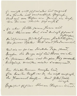 Lot 2313, Auction  108, Werfel, Franz, Gedichtmanuskript