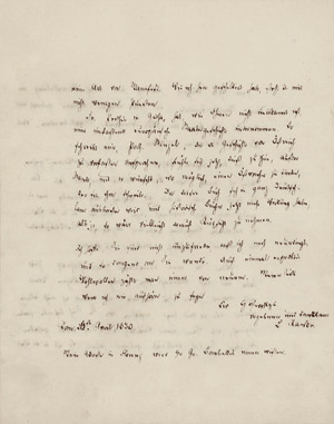 Lot 2331, Auction  108, Ranke, Leopold von, Brief 1830 aus Rom an Friedrich von Gentz