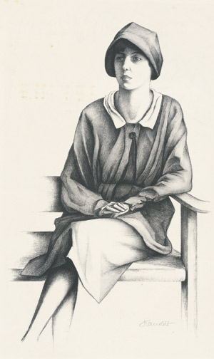 Lot 7281, Auction  108, Kanoldt, Alexander, Sitzendes Mädchen