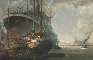 Lot 7286, Auction  108, Kips, Erich, Dampfer und Segelschiffe im Hamburger Hafen